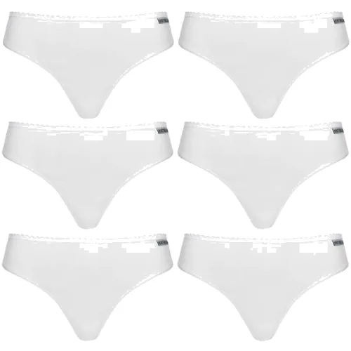 MONT EMILIAN "Nimes" Kobiety stringi 6-pak białe