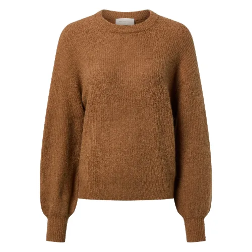 Msch Copenhagen sweter z dzianiny z zawartością alpaki - MSCHGustel Hope Kobiety brązowy, M/L