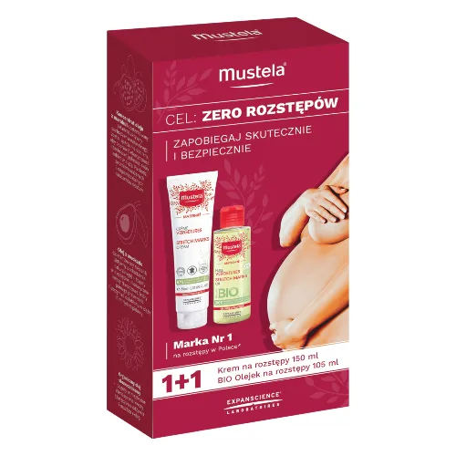 Mustela Zestaw Maternite: Krem na rozstępy + Olejek na rozstępy