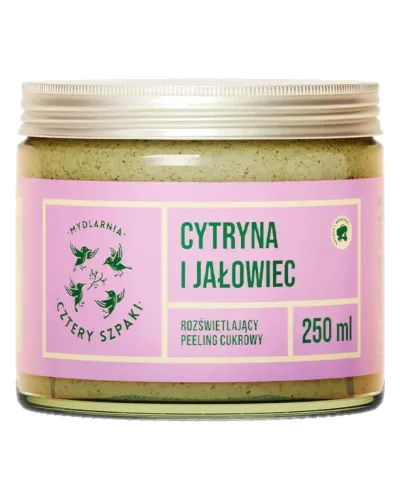 Mydlarnia Cztery Szpaki Cytryna i Jałowiec Rozświetlający peeling do ciała