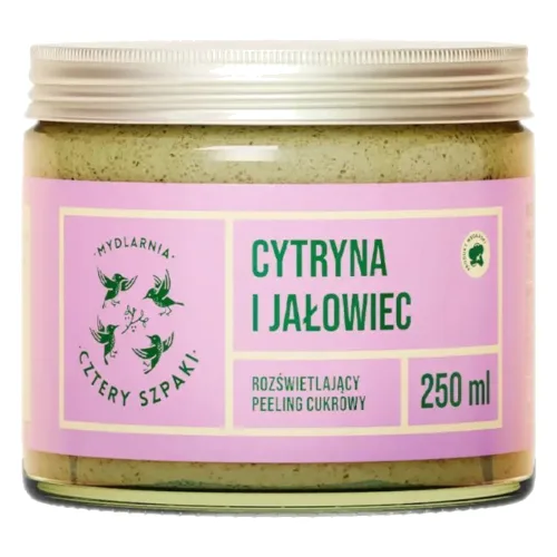 Mydlarnia Cztery Szpaki Cytryna i Jałowiec Rozświetlający peeling do ciała