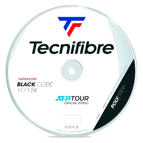 Naciąg tenisowy jednordzeniowy Tecnifibre Black Code 1,24 mm szpula 200 m