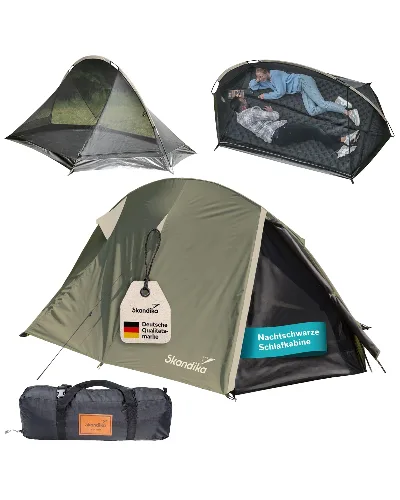 Namiot trekkingowy tunelowy Hemus 2 Sleeper, 1-2-osobowy, ultralekki