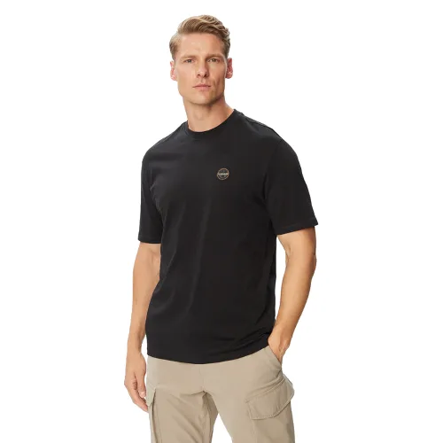 Napapijri T-Shirt S-Badge NP0A8949 Czarny Regular Fit