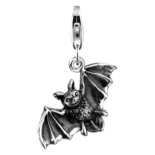 Nenalina Damski charm wisiorek nietoperz ze srebra próby 925 Sterling Silver, 713201-000 Naszyjniki 1 ct