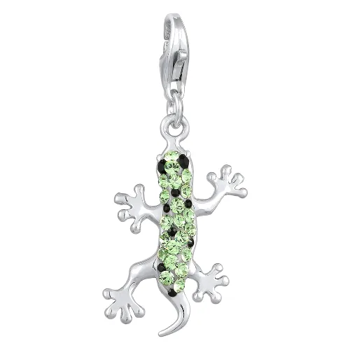 Nenalina Damski wisior Gecko z kryształami w srebrze próby 925 Sterling Silver Naszyjniki 1 ct