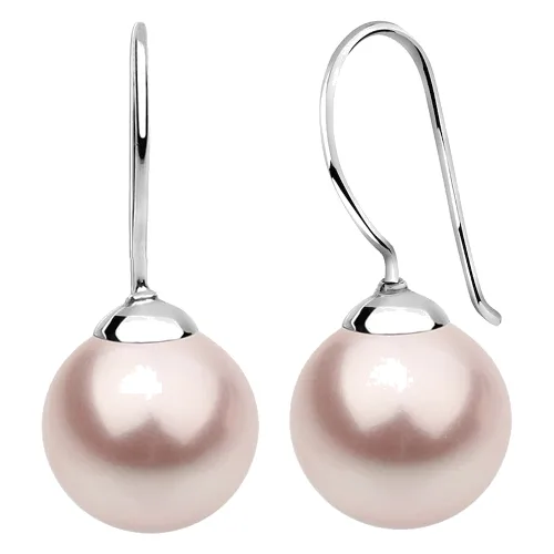 Nenalina Damskie kolczyki klasyczne z syntetycznymi perłami, srebro próby 925 Sterling Silver Kolczyki 1 ct