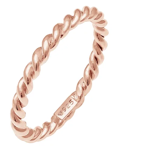Nenalina Ladies Twisted Basic Plain Trend w srebrze 925 Sterling Silver Pierścionki 1 ct Damski