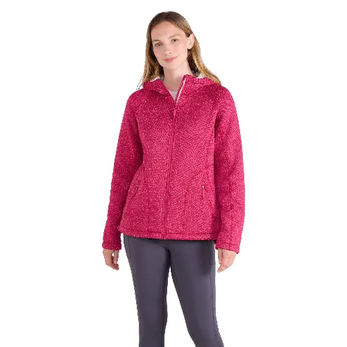 Nevis damska bluza z kapturem i futrzaną podszewką - Pink