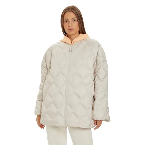 New Balance Kurtka puchowa WJ43503 Beżowy Loose Fit