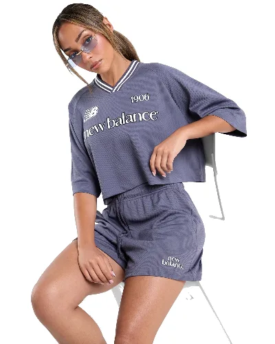 New Balance T-Shirt Cropped Sports Jersey