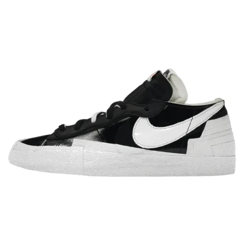 Nike Blazer Low X Sacai Blk Skóra Lakowana W Czarnym Dorosłych