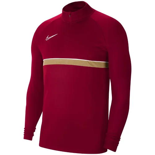 Nike NK DF Academy 21 Drill Top CW6112-677, Dla chłopca, Bordowe, bluzy, poliester, rozmiar: XS
