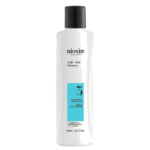 Nioxin Nioxin System 3 szampon oczyszczający do włosów farbowanych, lekko przerzedzonych, 300 ml Szampony