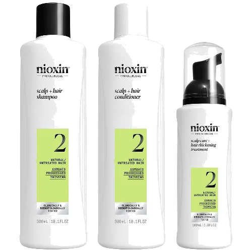 NIOXIN Scalp and Hair Thickening System 2 for Natural Hair with Progressed Thinning Loyalty Kit