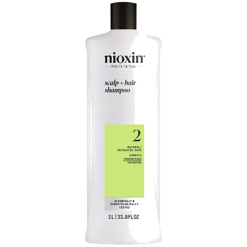 NIOXIN Scalp and Hair Thickening System 2 Shampoo for Natural Hair with Progressed Thinning 1L