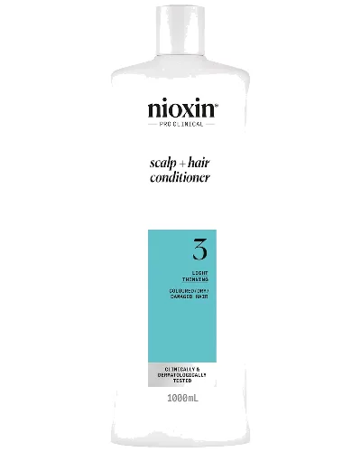 NIOXIN Scalp and Hair Thickening System 3 Conditioner for Coloured Dry and Damaged Hair with Light Thinning 1L