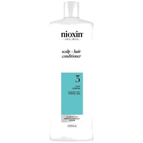 NIOXIN Scalp and Hair Thickening System 3 Conditioner for Coloured Dry and Damaged Hair with Light Thinning 1L