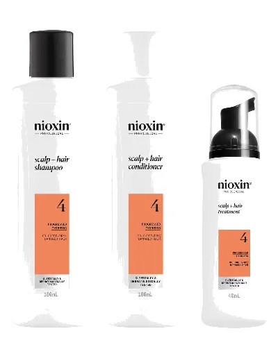 NIOXIN Scalp and Hair Thickening System 4 for Coloured Dry and Damaged Hair with Progressed Thinning Trial Kit