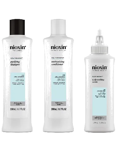 NIOXIN Scalp Recovery System for Anti-Dandruff & Itchy Scalp Relief - Includes Shampoo, Conditioner and Serum
