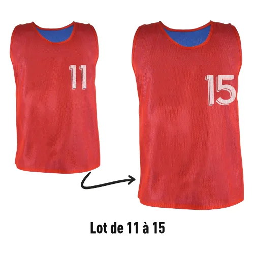Numerowane chasuble od 11 do 15 Sporti (x5)