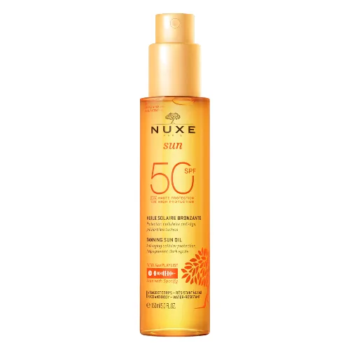 NUXE Face and Body Tanning Sun Oil High Protection SPF 50 olejek z samoopalaczem do twarzy i ciała 150 ml