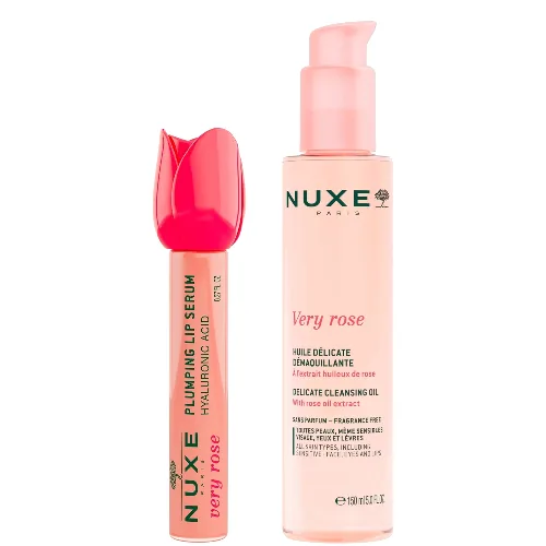 NUXE Very Rose Lipcare & Cleansing Oil Bundle