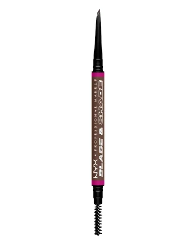 NYX Professional Makeup Blade & Shade, Nano-precyzyjna, Dwustronna Kredka do Brwi Kredka do brwi 06 g Brunette