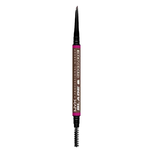 NYX Professional Makeup Blade & Shade, Nano-precyzyjna, Dwustronna Kredka do Brwi Kredka do brwi 06 g Brunette