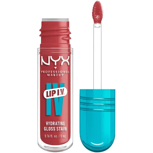 NYX Professional Makeup NYX Professional Makeup, Lip IV Hydrating Gloss Stain - Nawilżająco-Pigmentujący Błyszczyk do Ust, Odcień Grape Gushin' Błyszczyki 5 g PETAL POURIN
