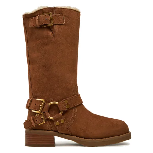 Oficerki MICHAEL Michael Kors Crosby 40F4CBFB6S Brązowy
