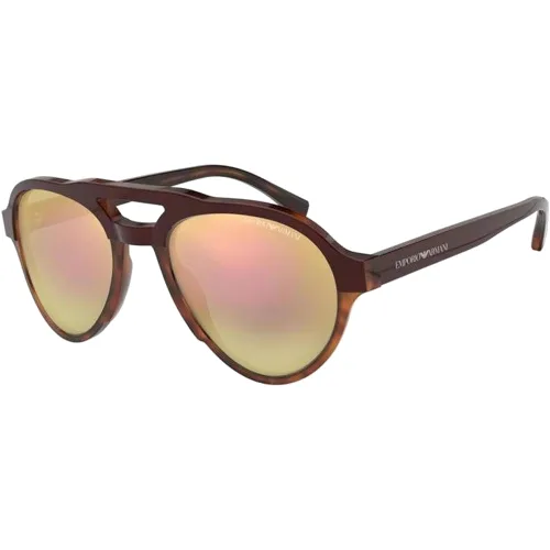 Okulary EMPORIO ARMANI EA4128F57494Z. Okulary przeciwsłoneczne, Kolor brązowy. Mężczyzna.