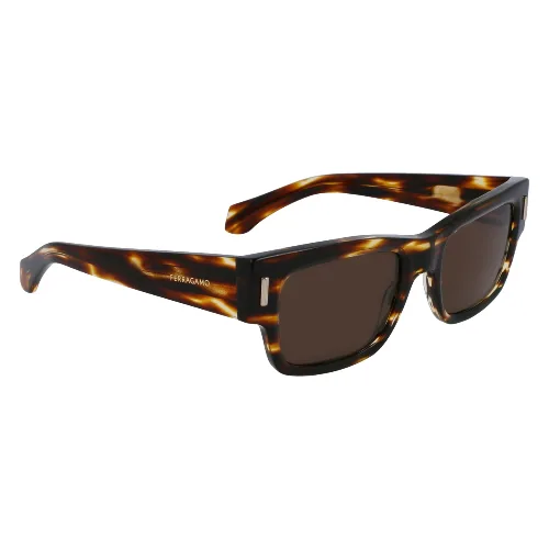 Okulary FERRAGAMO SF2011S-216. Okulary przeciwsłoneczne, Kolor brązowy. Mężczyzna.
