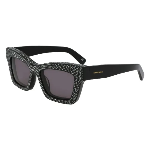 Okulary FERRAGAMO SF2045SR52170. Okulary przeciwsłoneczne, Kolor czarny. Kobieta.