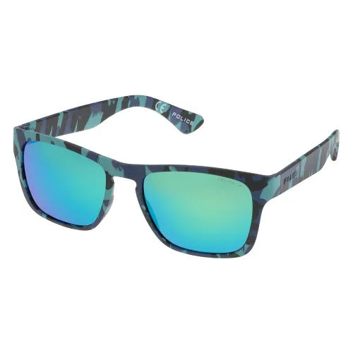 Okulary POLICE S198854GE1V. Okulary przeciwsłoneczne, Kolor niebieski. Unisex.