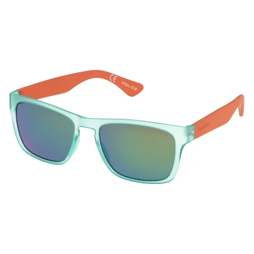 Okulary POLICE S198854GEHV. Okulary przeciwsłoneczne, Kolor zielony. Unisex.