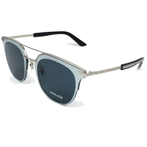 Okulary POLICE SPL584-0581. Okulary przeciwsłoneczne, Kolor niebieski srebrny. Unisex.