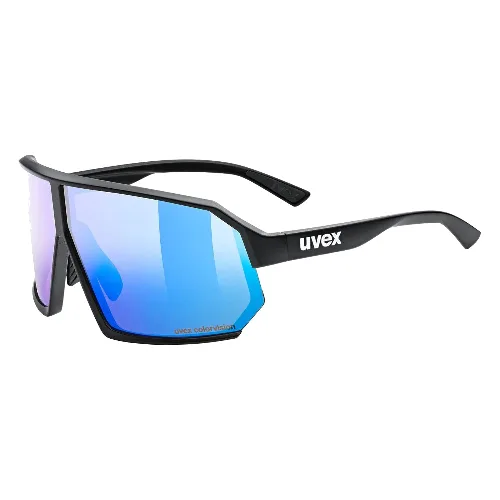 Okulary przeciwsłoneczne Uvex Sportstyle 237 CV - black matt/mirror blue