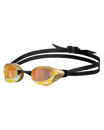 Okulary startowe Arena COBRA CORE SWIPE MIRROR ONE SIZE YELLOW COPPER-GOLD