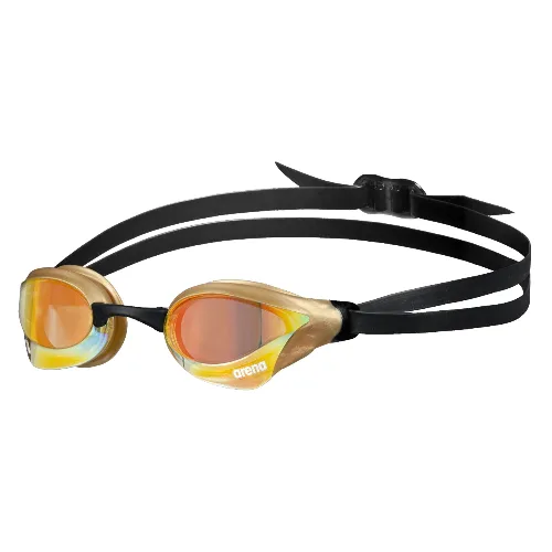 Okulary startowe Arena COBRA CORE SWIPE MIRROR ONE SIZE YELLOW COPPER-GOLD