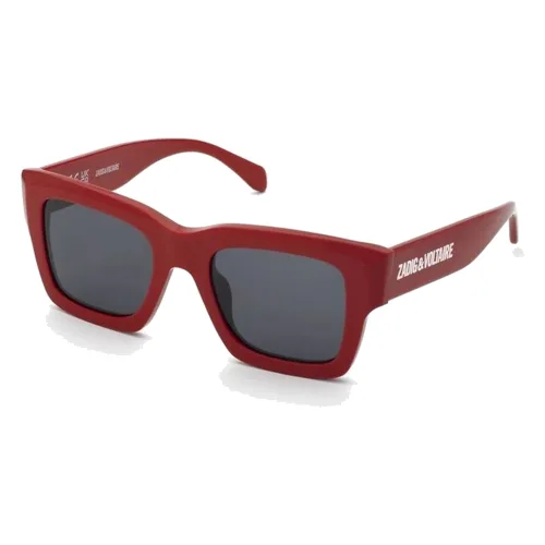 Okulary ZADIG&VOLTAIRE SZV421-5006XX. Okulary przeciwsłoneczne, Kolor czerwony. Kobieta.
