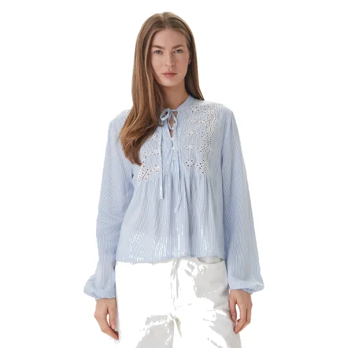 ONLY Bluzka Lennyo 15366732 Błękitny Regular Fit