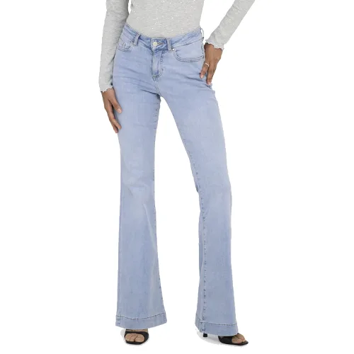 ONLY Jeansy Onlblush 15358364 Niebieski jasny Flare Fit