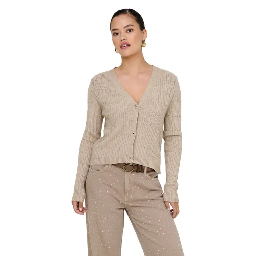 ONLY Kardigan Katia 15310902 Brązowy Regular Fit
