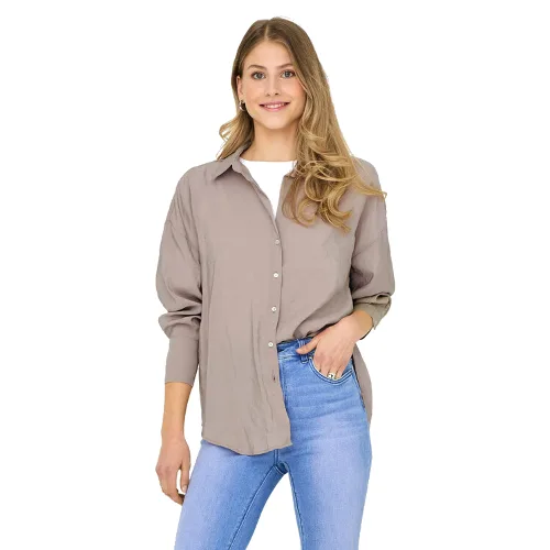 ONLY Koszula Zazima 15272523 Beżowy jasny Regular Fit