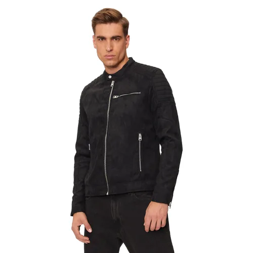 Only & Sons Kurtka z imitacji skóry Gus 22029650 Czarny Regular Fit