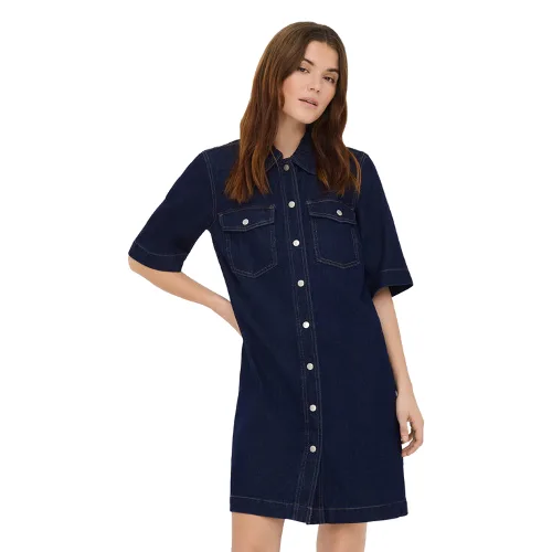 ONLY Sukienka jeansowa Belle 15324384 Granatowy Regular Fit