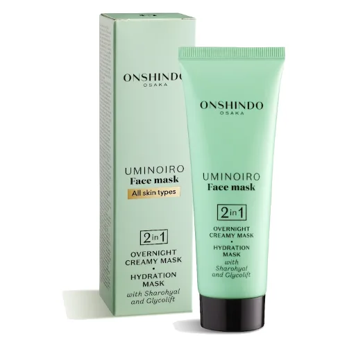 Onshindo Osaka UMINOIRO Face Mask 2 in 1 Overnight Creamy Mask Maseczki nawilżające 75 ml Damski