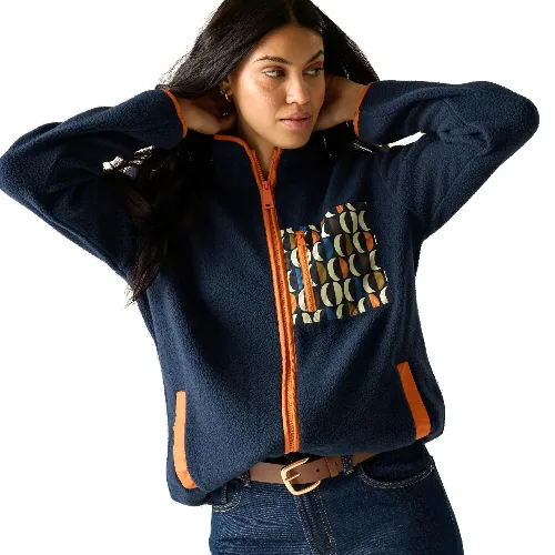 Orla Kiely Printed Borg Full Zip Fleece