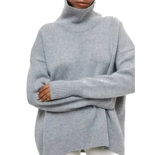 Oversize sweter damski - Szary L